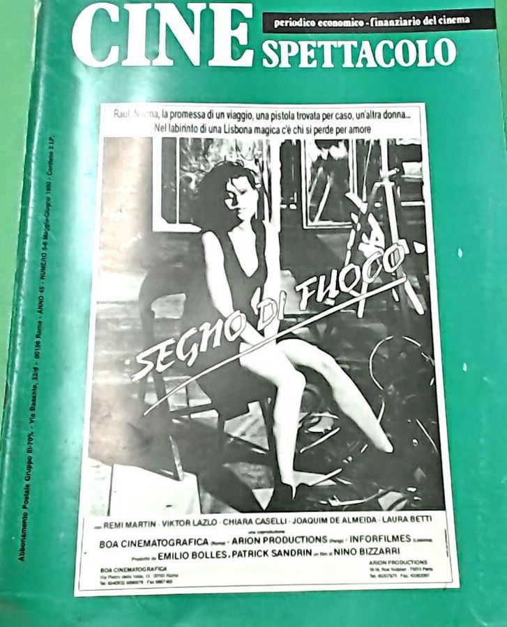 CINE SPETTACOLO magazine side cover  May/June 1990
