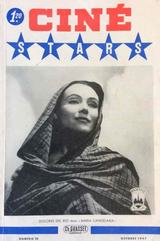 CINE STARS magazine side cover Issue 10  October 1947