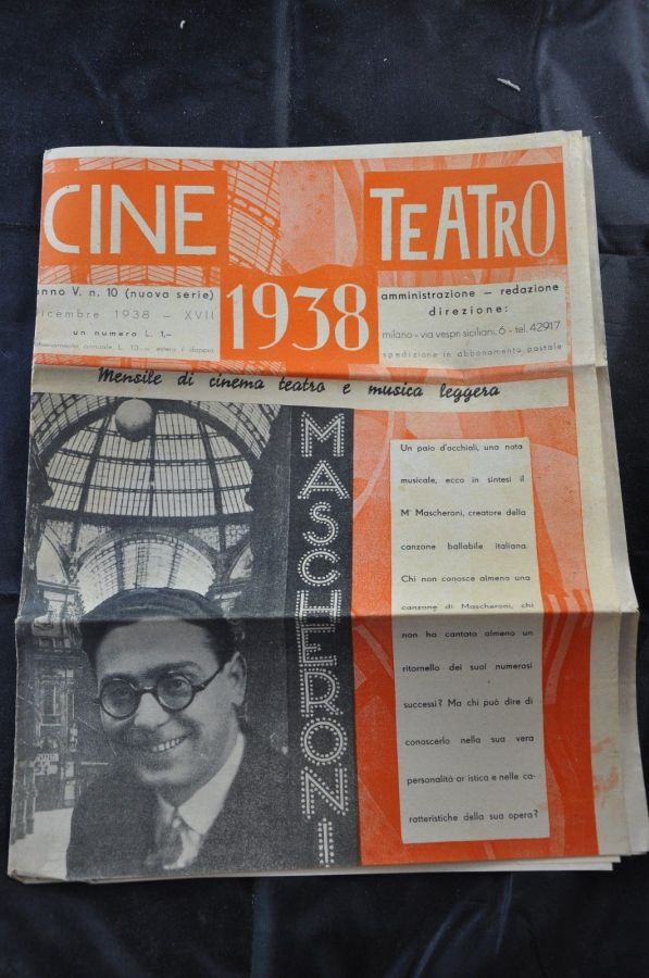 CINE TEATRO magazine side cover Issue 10  December 1938