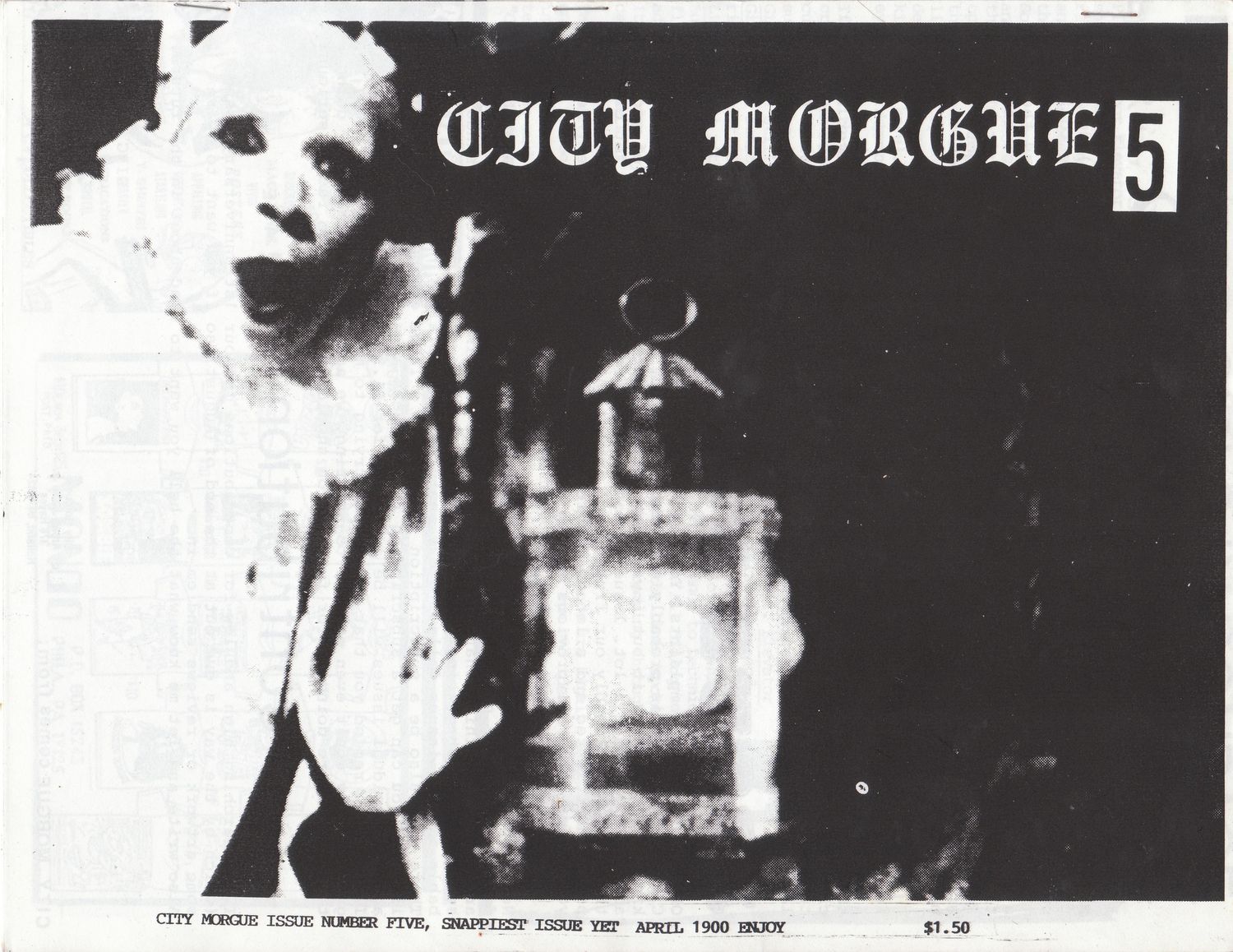 CITY MORGUE magazine side cover Issue 5 April 1990