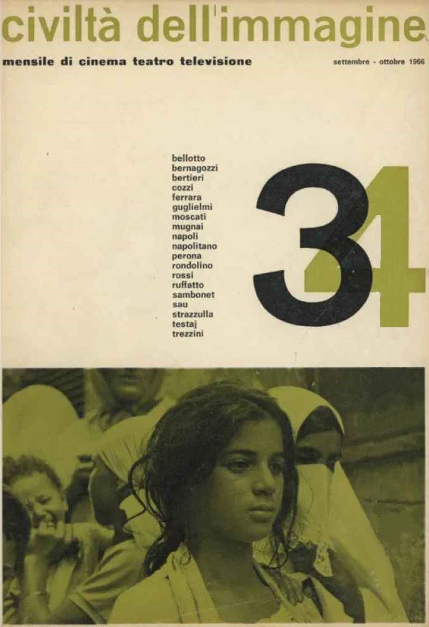 CIVILTA DELLIMMAGINE magazine side cover Issue 3-4  September/October 1966