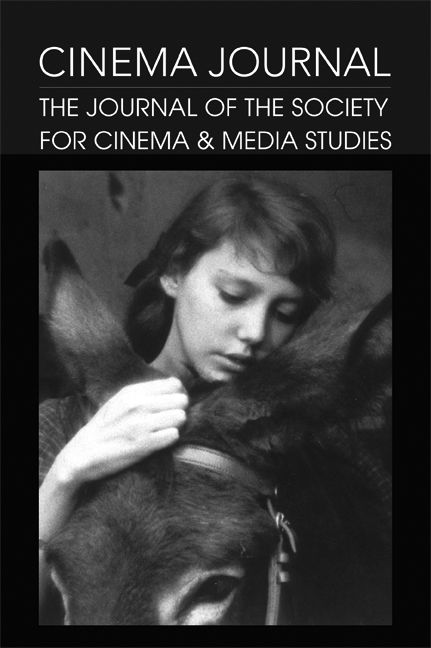 CINEMA JOURNAL magazine side cover Issue 202  Vol 51 # 2  2012