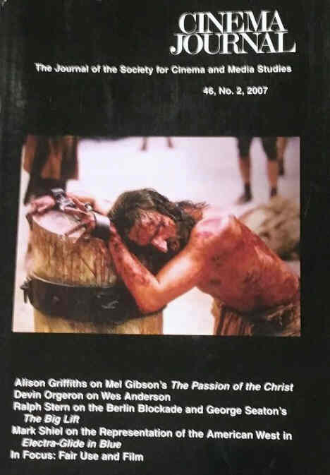 CINEMA JOURNAL magazine side cover Issue 182  Vol 46 # 2 Winter 2007