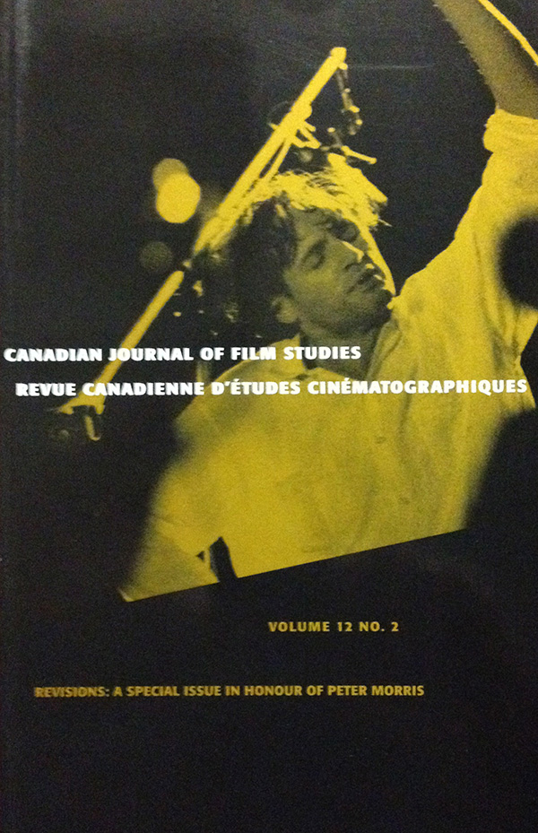 CANADIAN JOURNAL OF FILM STUDIES magazine side cover  Vol 12 No 2 Fall 2004