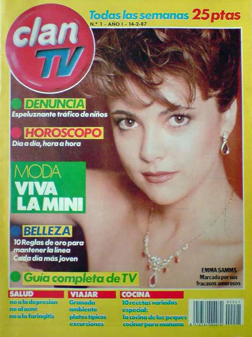 CLAN TV magazine side cover Issue 1 14 February 1987
