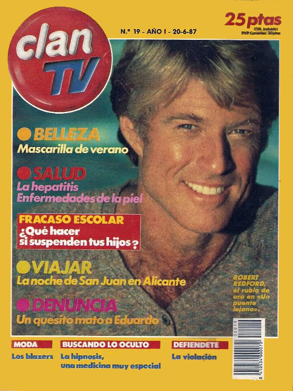 CLAN TV magazine side cover Issue 19 20 June 1987