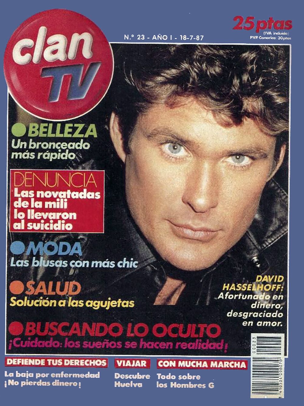 CLAN TV magazine side cover Issue 23 18 July 1987