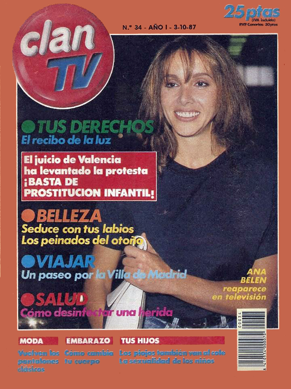 CLAN TV magazine side cover Issue 34 3 October 1987