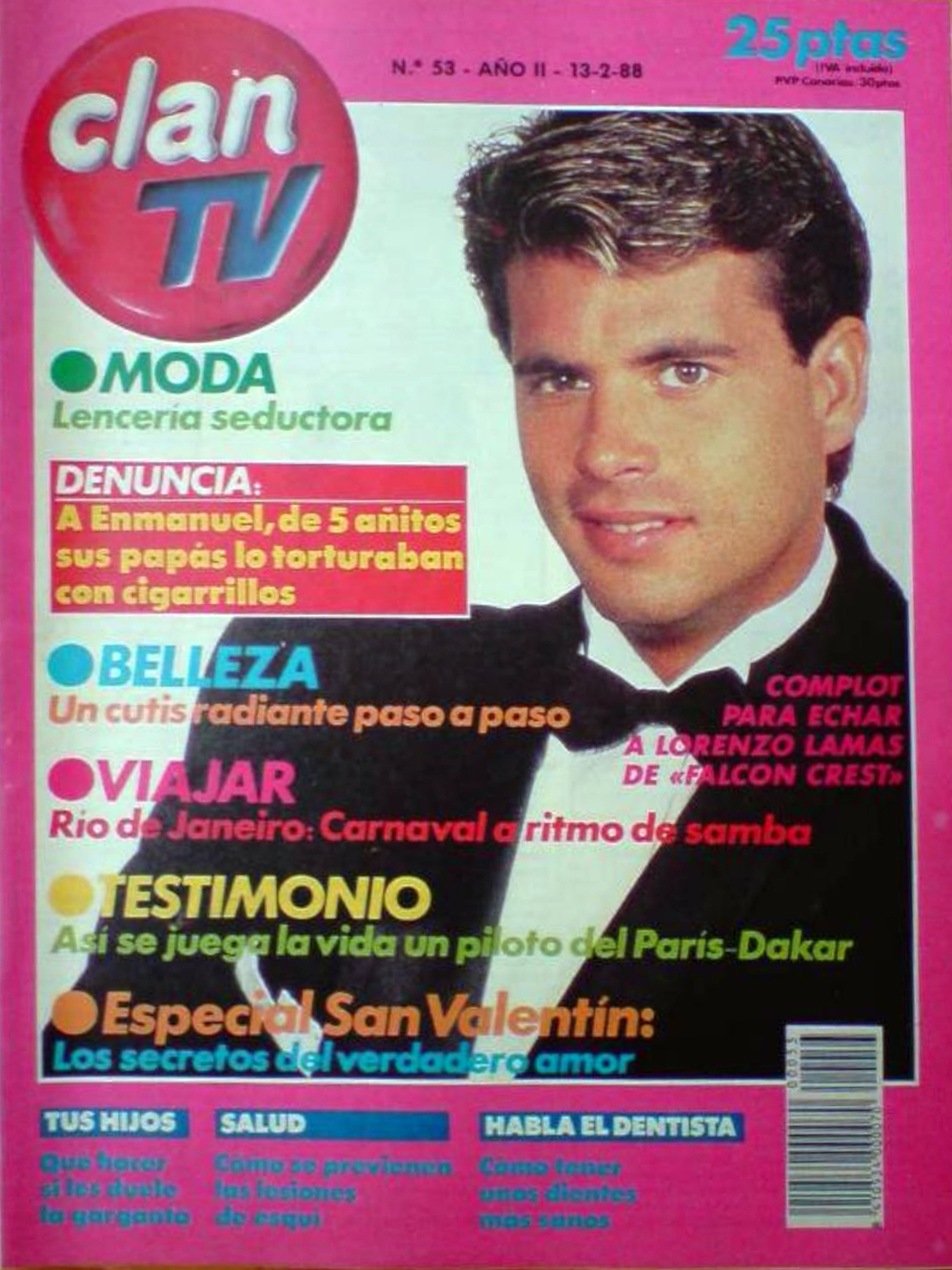 CLAN TV magazine side cover Issue 53 13 February 1988