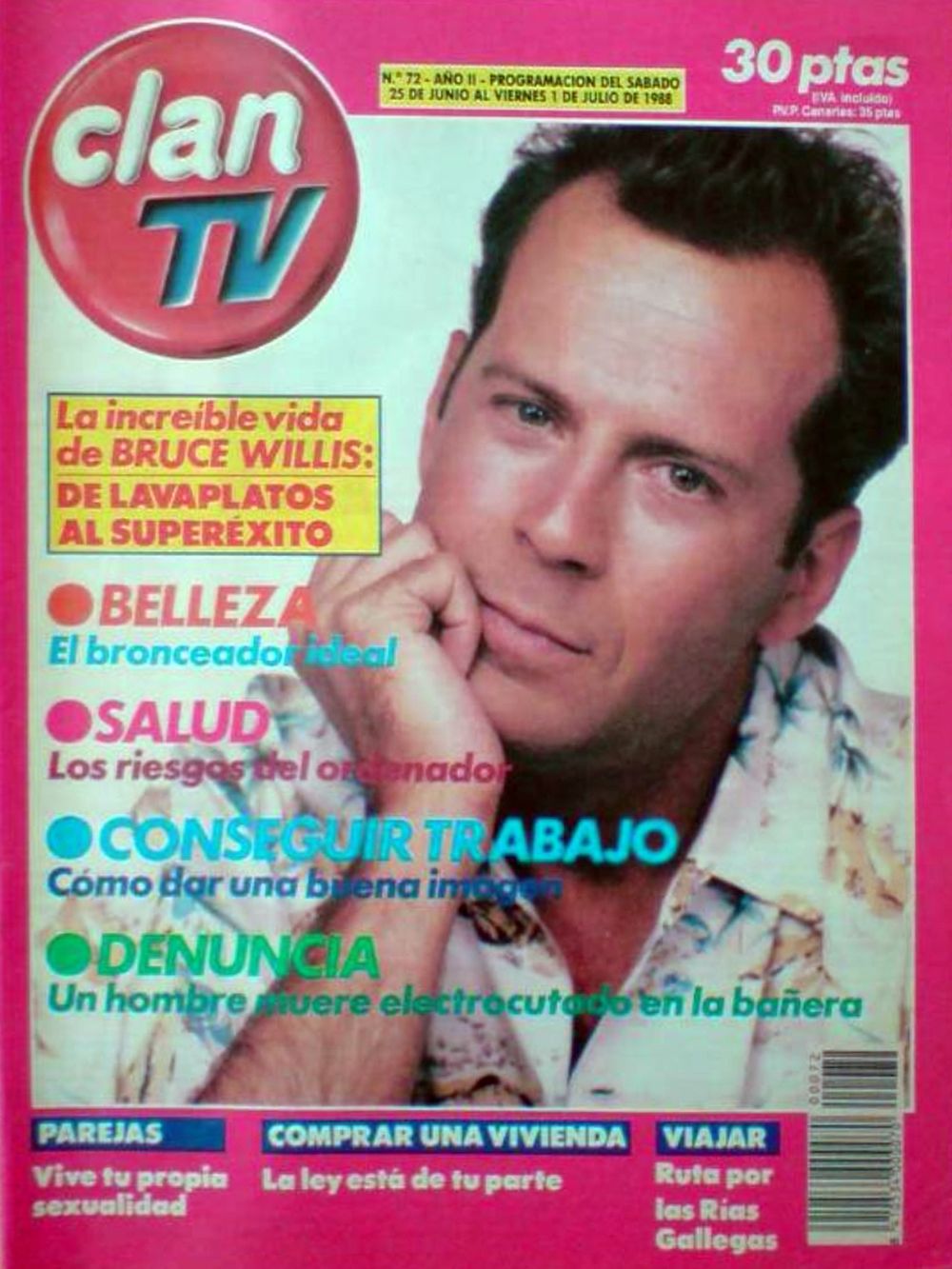 CLAN TV magazine side cover Issue 72 25 June 1988