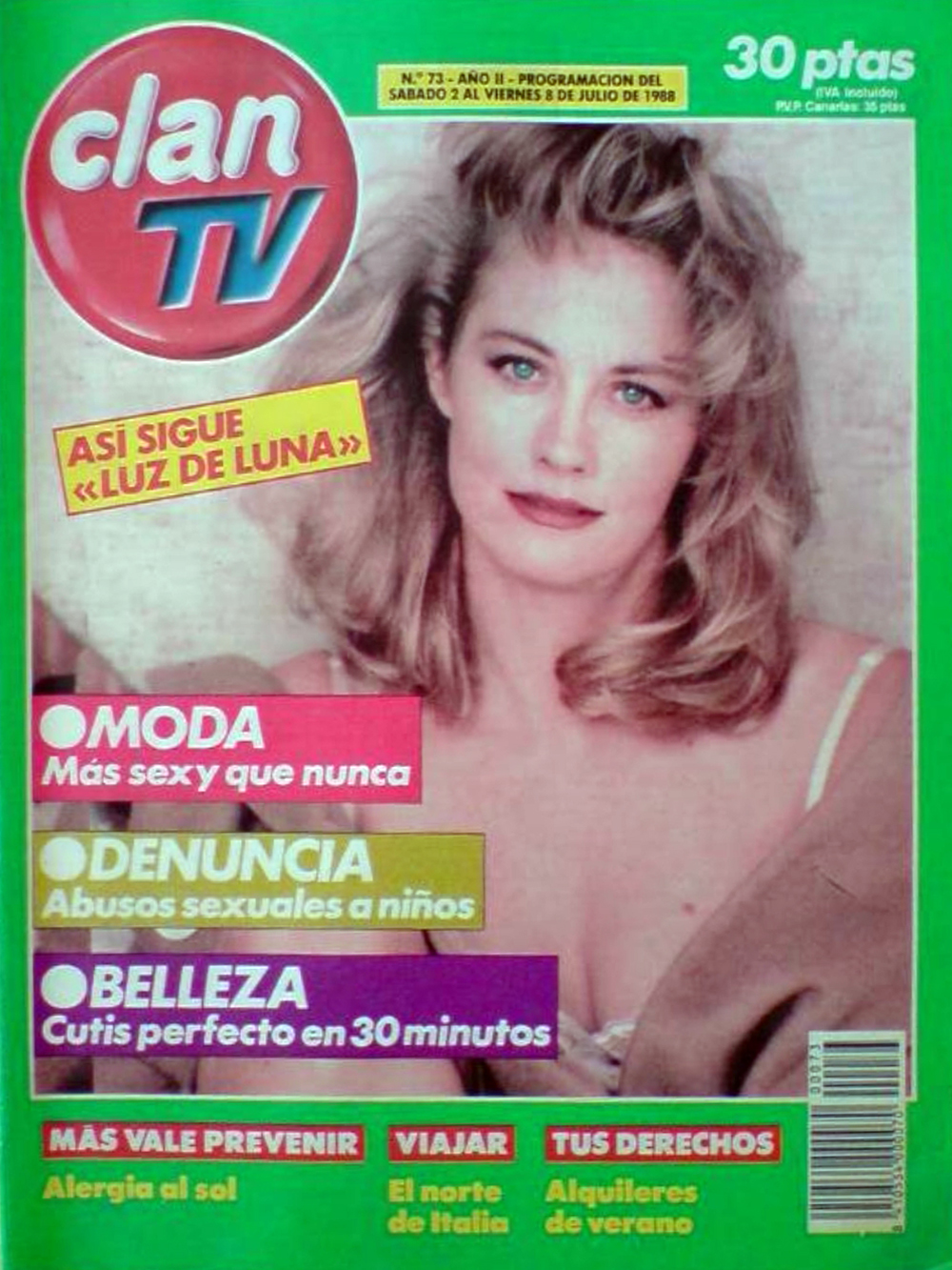 CLAN TV magazine side cover Issue 73 2 July 1988