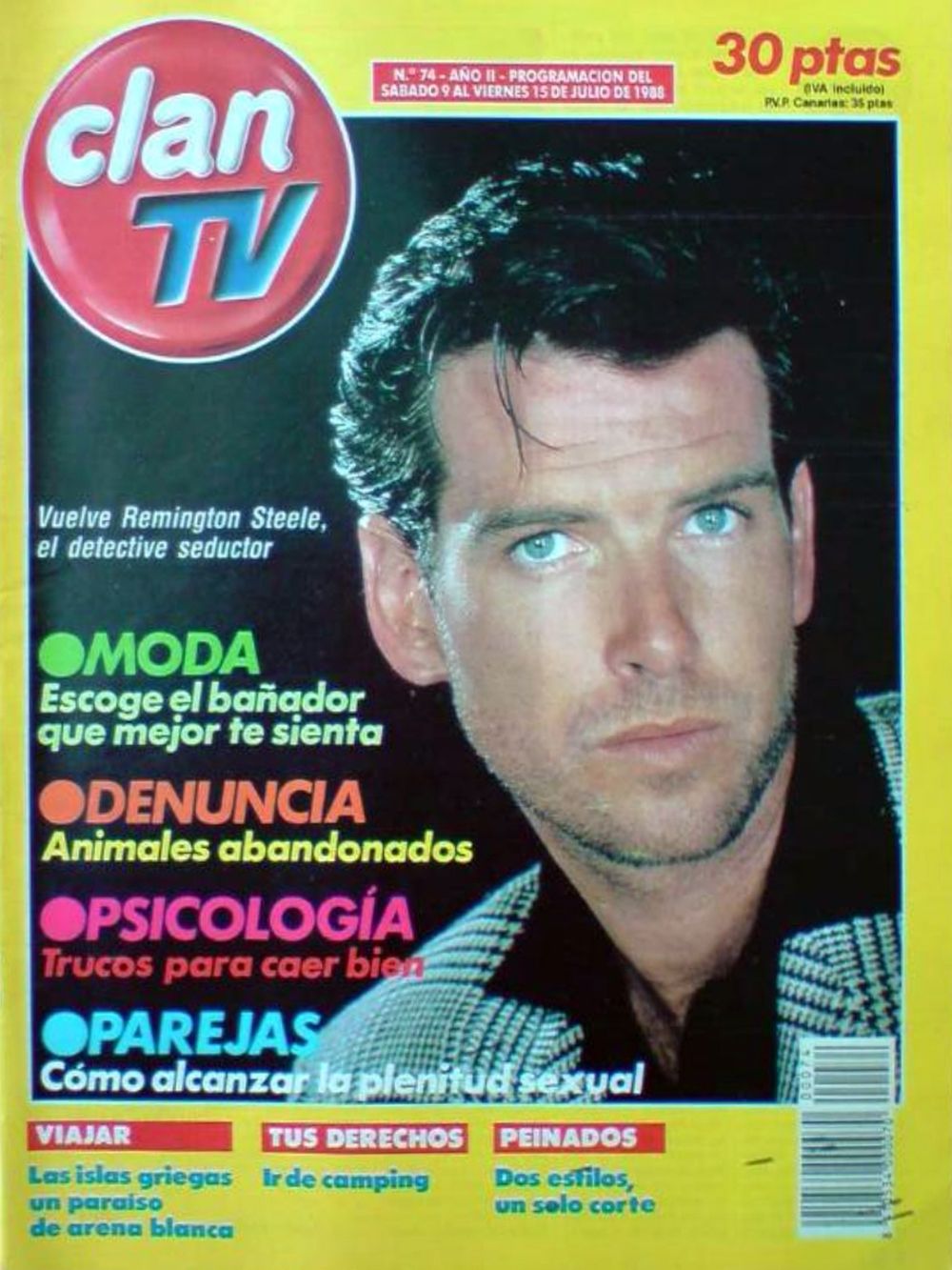 CLAN TV magazine side cover Issue 74 9 July 1988