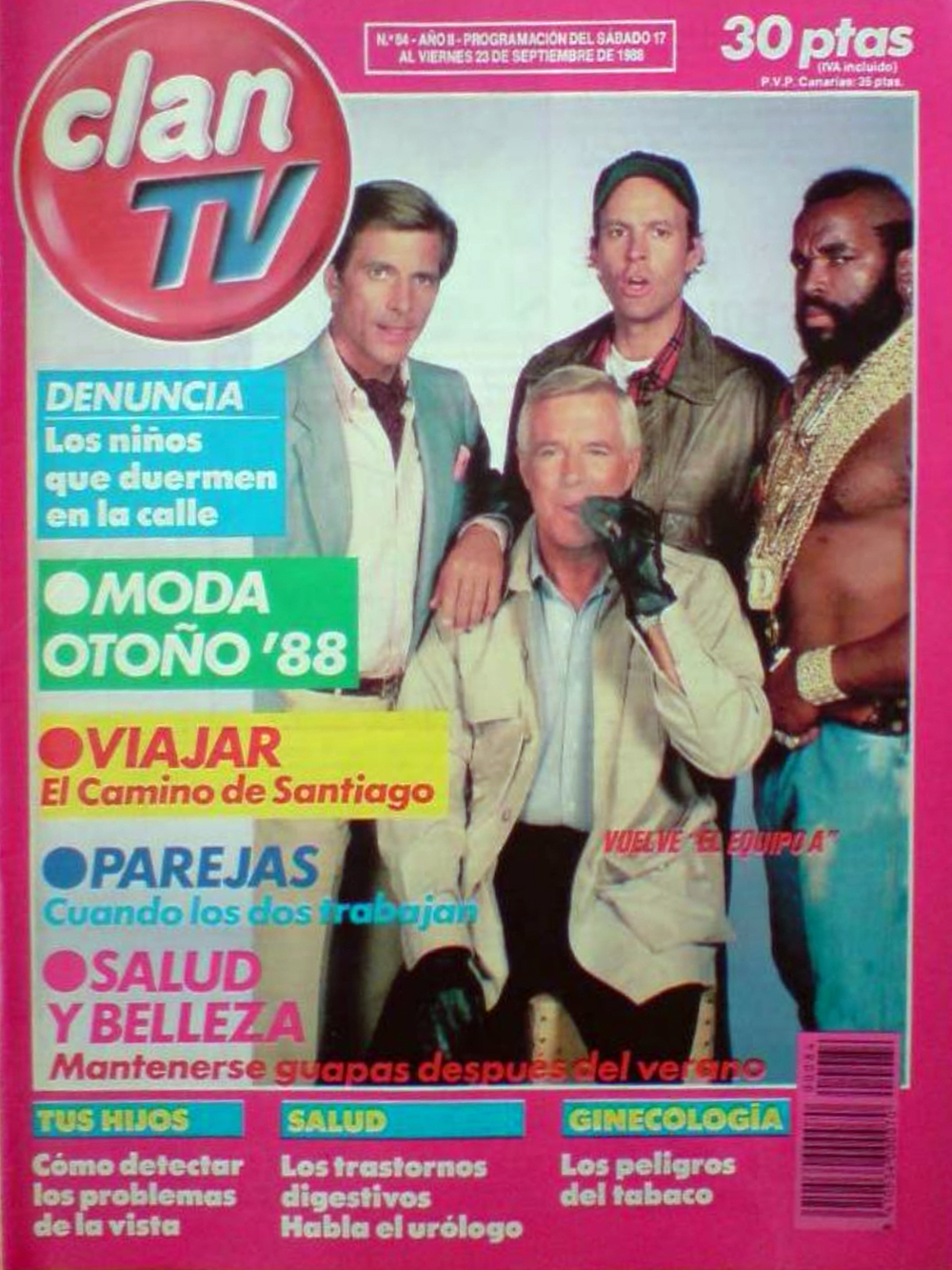 CLAN TV magazine side cover Issue 84 17 September 1988