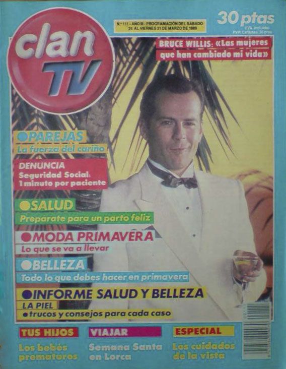 CLAN TV magazine side cover Issue 111 25 March 1989