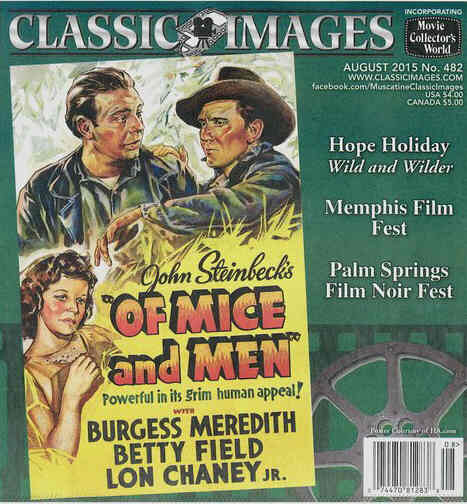 CLASSIC IMAGES magazine side cover Issue 482 August 2015