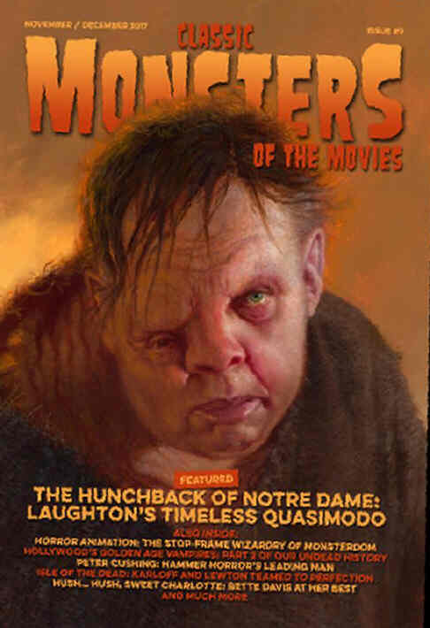 CLASSIC MONSTERS OF THE MOVIES magazine side cover Issue 9  November- December 2017