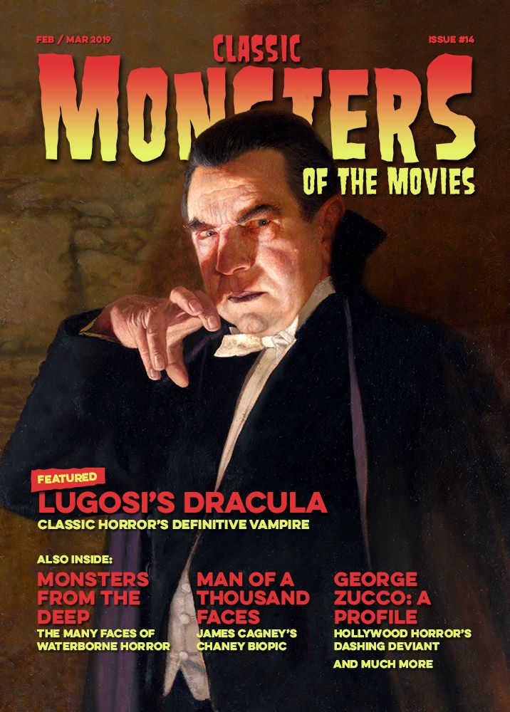 CLASSIC MONSTERS OF THE MOVIES magazine side cover Issue 14  February/March 2019