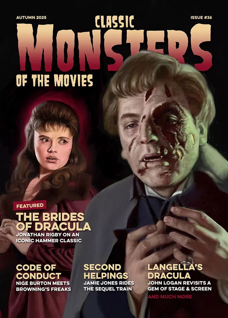 CLASSIC MONSTERS OF THE MOVIES magazine side cover Issue 36 Autumn 2025