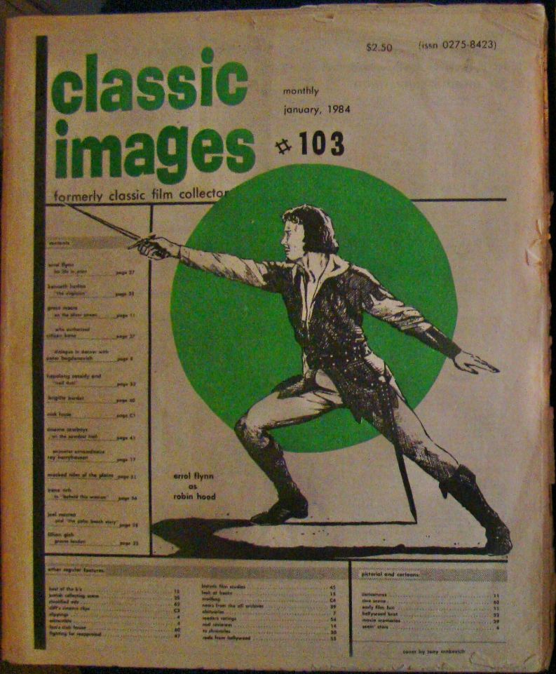 CLASSIC IMAGES magazine side cover Issue 103 January 1984