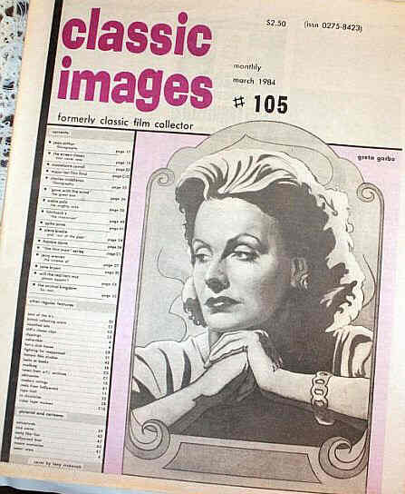 CLASSIC IMAGES magazine side cover Issue 105 March 1984