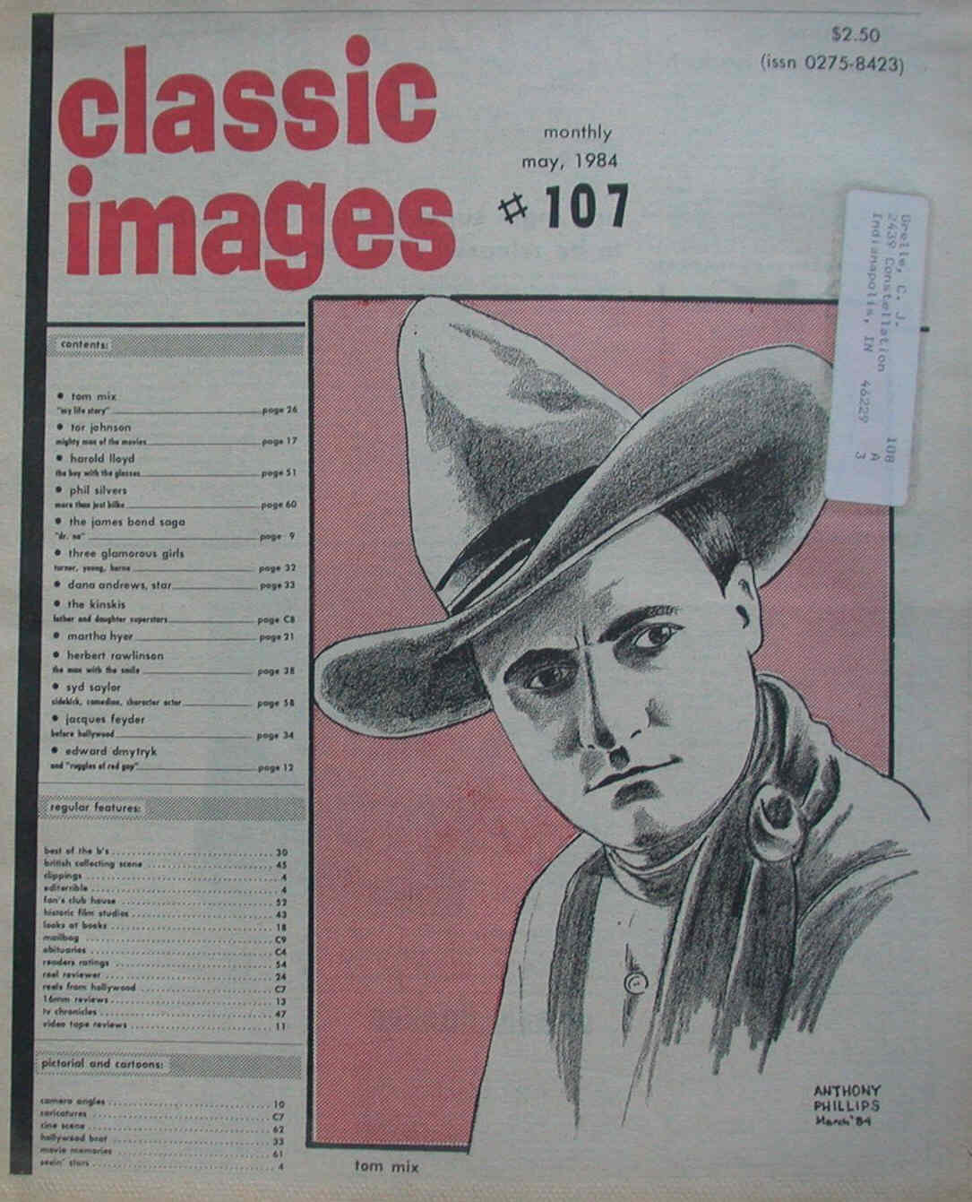 CLASSIC IMAGES magazine side cover Issue 107 May 1984