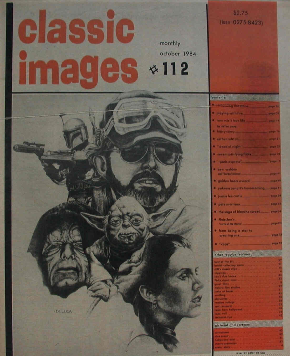 CLASSIC IMAGES magazine side cover Issue 112 October 1984
