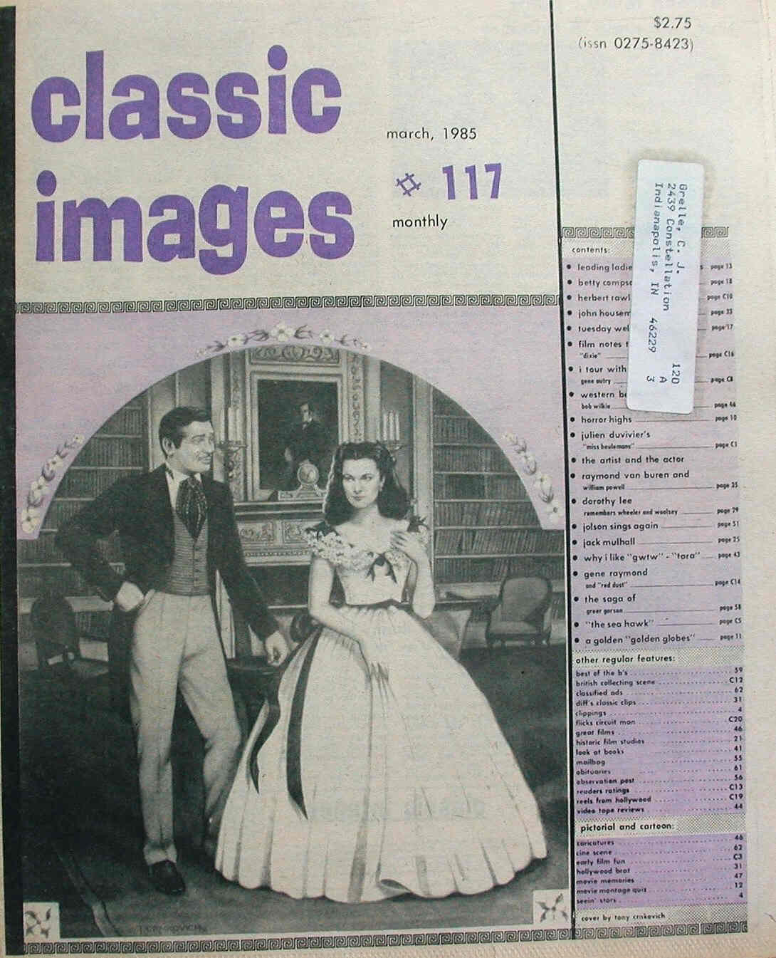 CLASSIC IMAGES magazine side cover Issue 117 March 1985