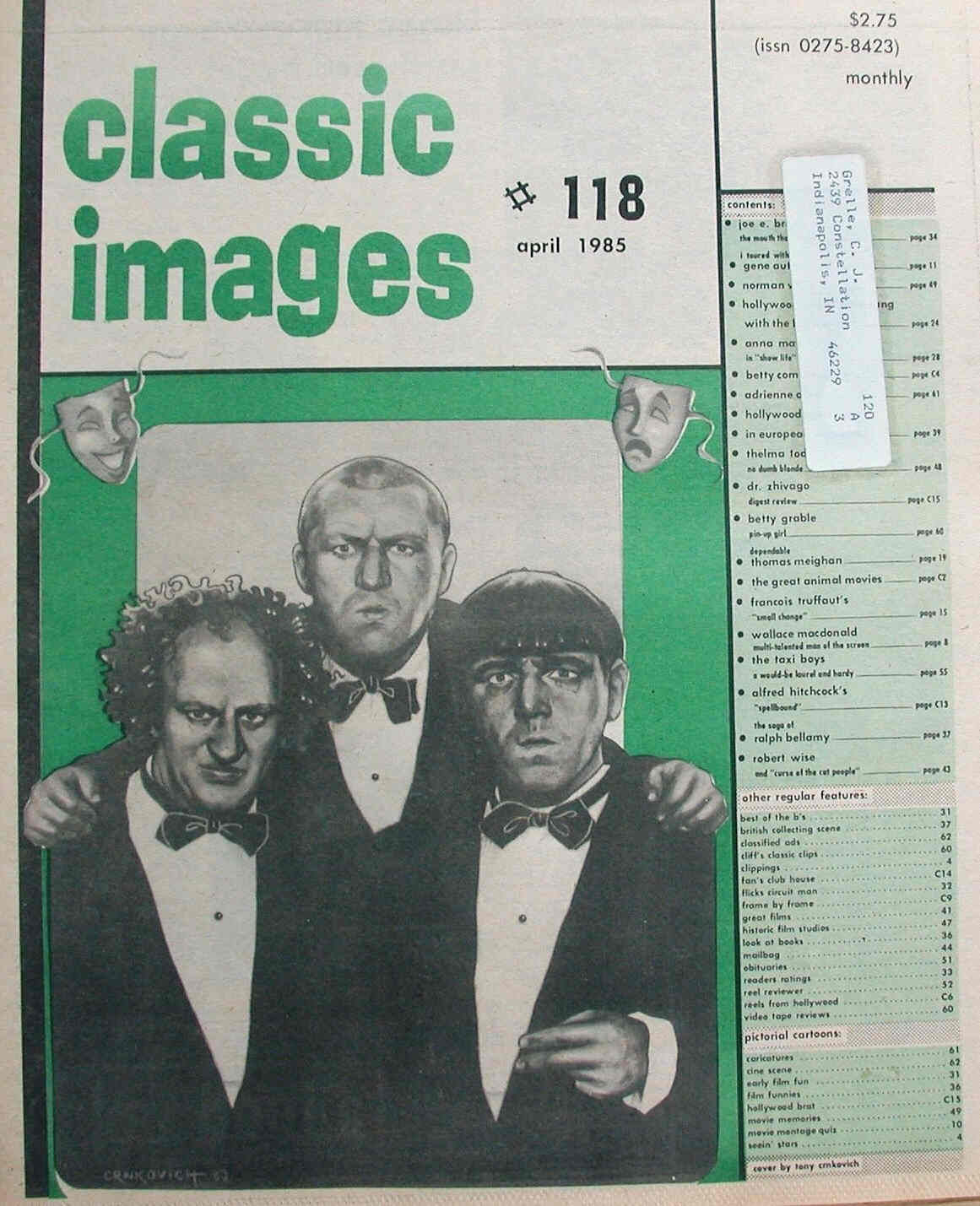 CLASSIC IMAGES magazine side cover Issue 118 April 1985