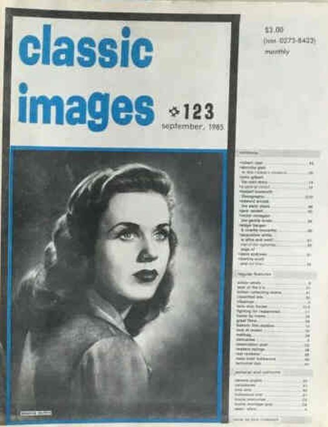 CLASSIC IMAGES magazine side cover Issue 123 September 1985