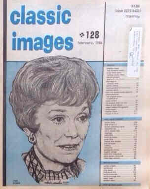 CLASSIC IMAGES magazine side cover Issue 128 February 1986