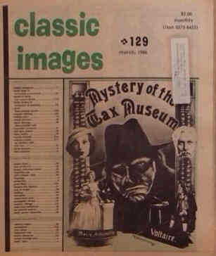 CLASSIC IMAGES magazine side cover Issue 129 March 1986