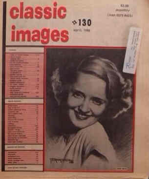 CLASSIC IMAGES magazine side cover Issue 130 April 1986