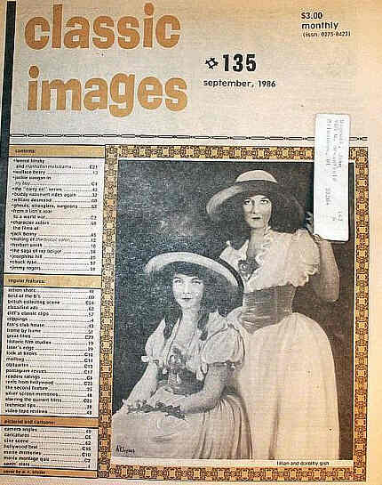 CLASSIC IMAGES magazine side cover Issue 135 September 1986