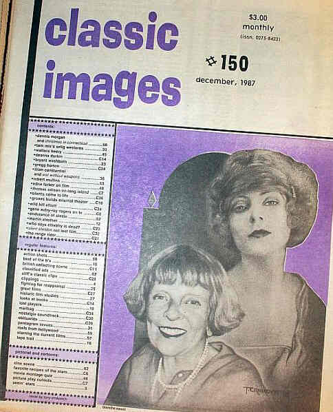 CLASSIC IMAGES magazine side cover Issue 150 December 1987