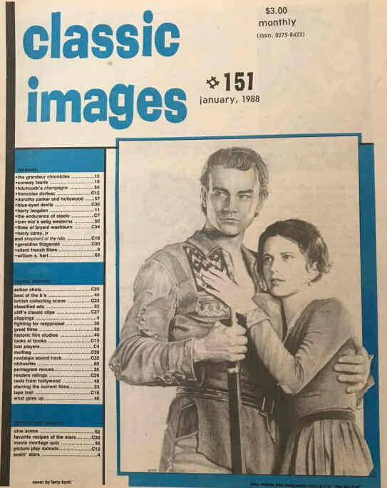 CLASSIC IMAGES magazine side cover Issue 151 January 1988