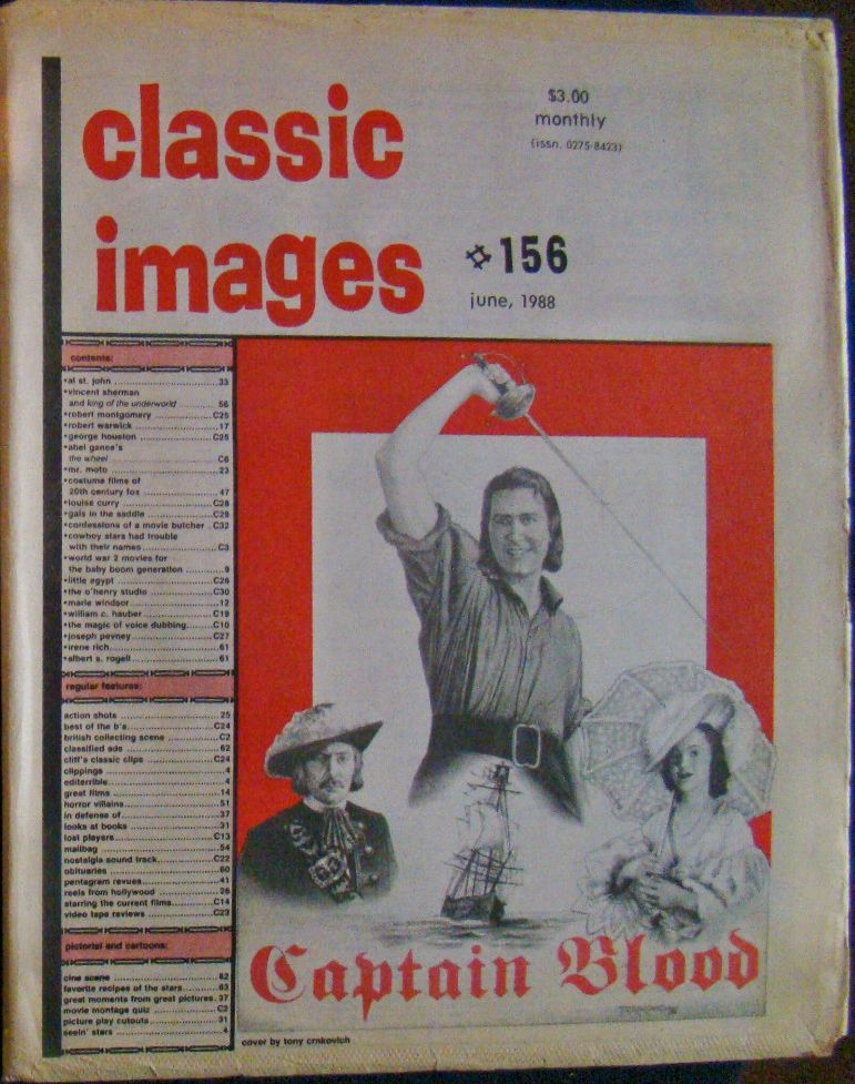 CLASSIC IMAGES magazine side cover Issue 156 June 1988