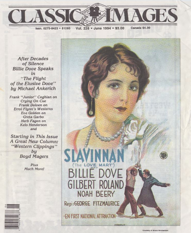 CLASSIC IMAGES magazine side cover Issue 228 June 1994