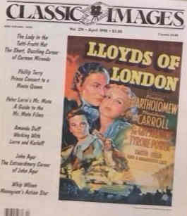 CLASSIC IMAGES magazine side cover Issue 274 April 1998