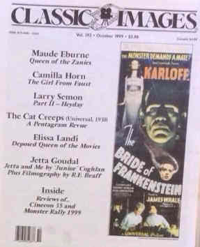 CLASSIC IMAGES magazine side cover Issue 292 October 1999