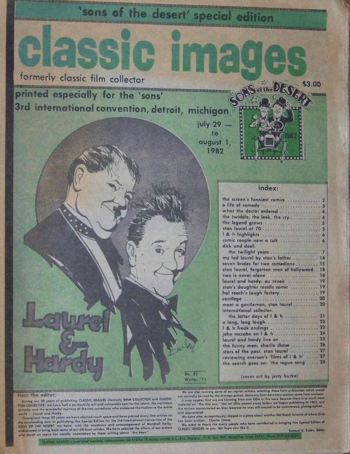 CLASSIC IMAGES magazine side cover Issue 33  1971