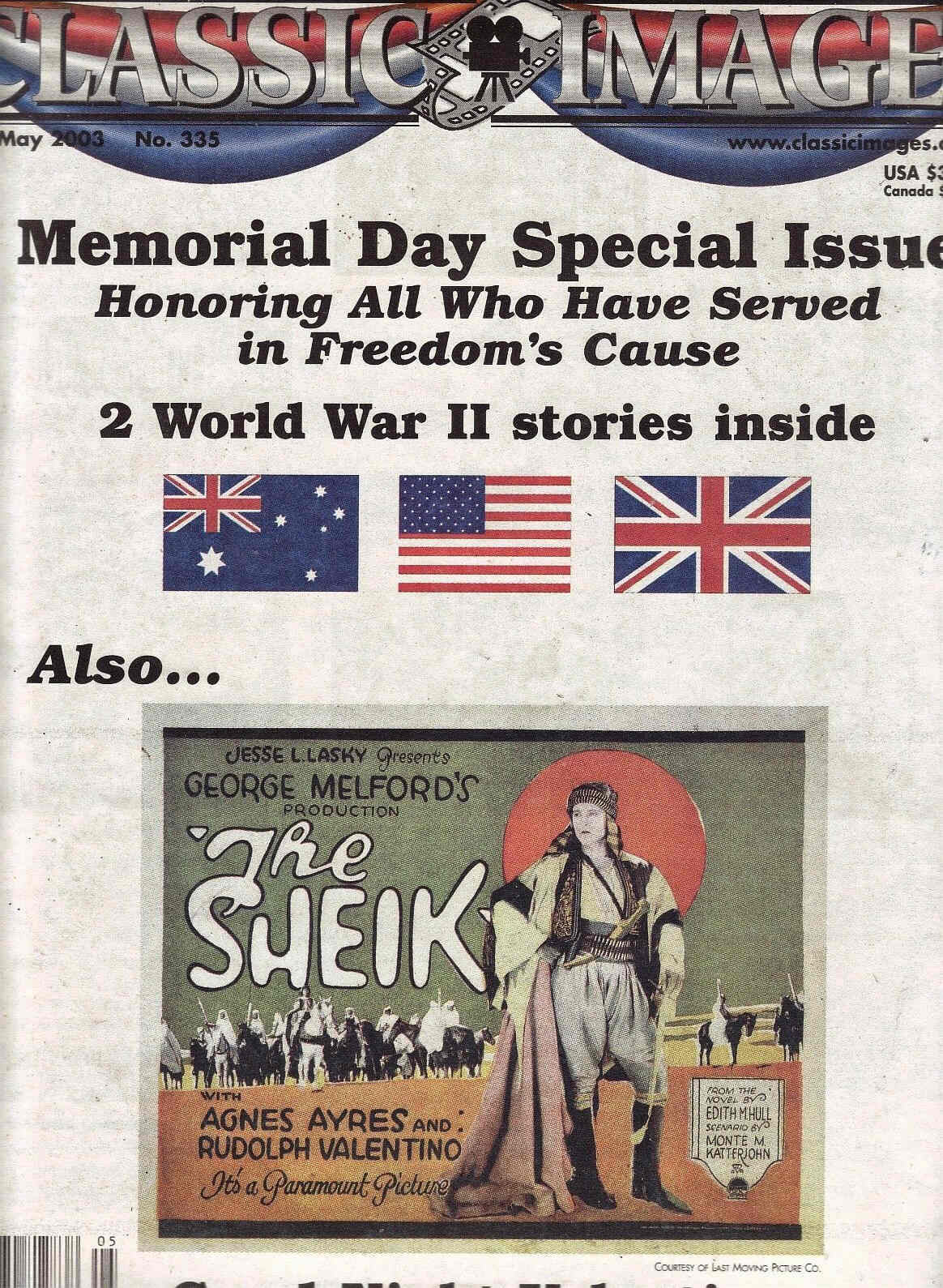 CLASSIC IMAGES magazine side cover Issue 335 May 2003