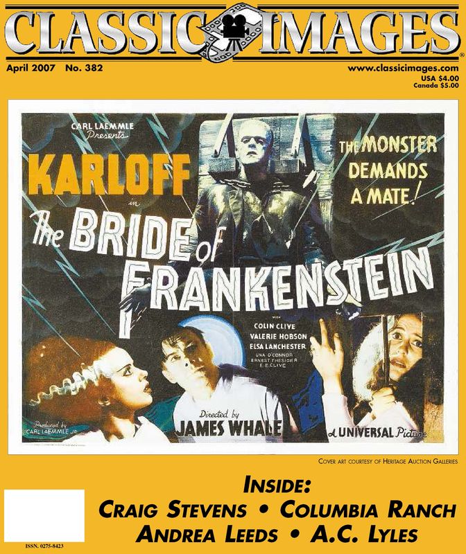 CLASSIC IMAGES magazine side cover Issue 382 April 2007