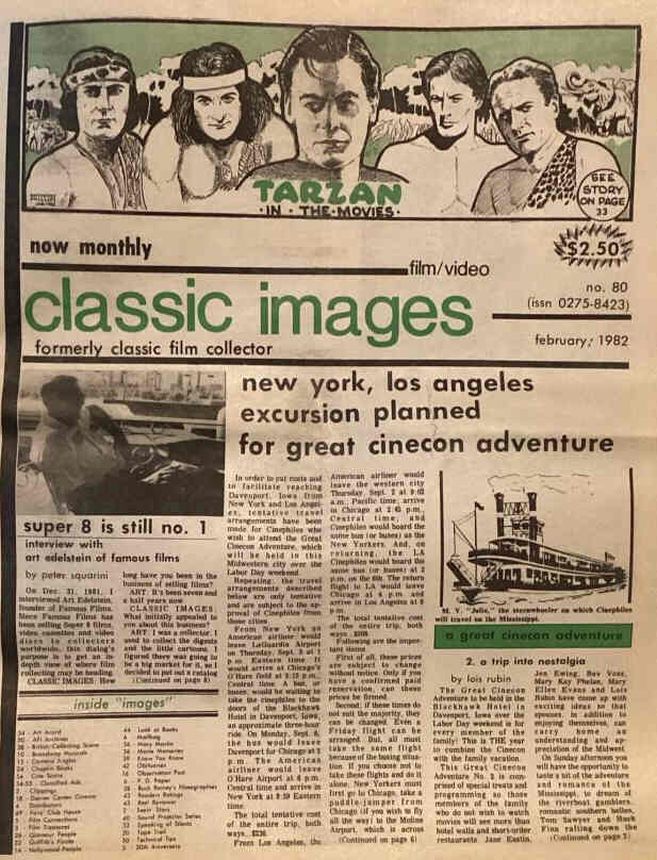 CLASSIC IMAGES magazine side cover Issue 80 February 1982