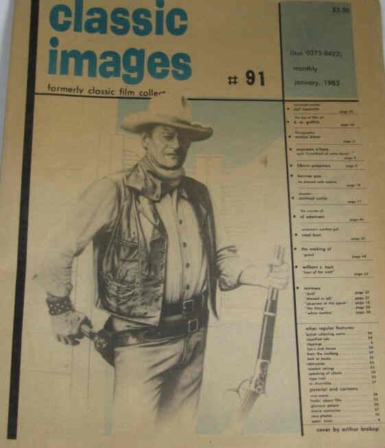 CLASSIC IMAGES magazine side cover Issue 91 January 1983