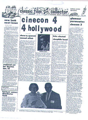 CLASSIC FILM COLLECTOR magazine side cover Issue 19 Fall/Winter 1967