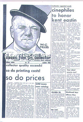 CLASSIC FILM COLLECTOR magazine side cover Issue 24 Summer 1969