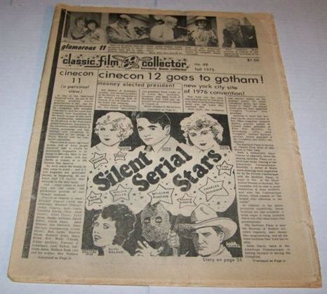 CLASSIC FILM COLLECTOR magazine side cover Issue 48 Fall 1975