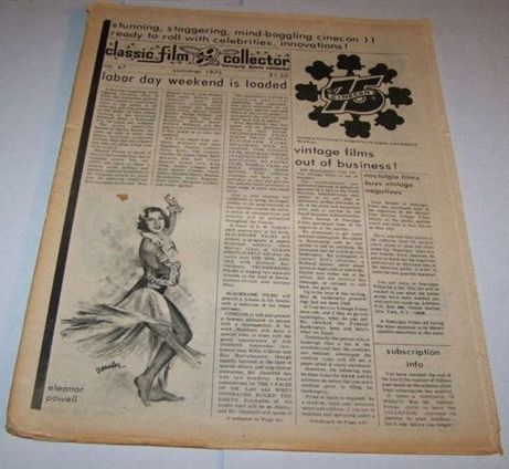 CLASSIC FILM COLLECTOR magazine side cover Issue 47 Summer 1975