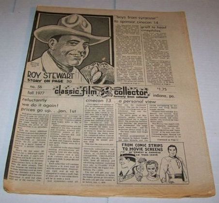 CLASSIC FILM COLLECTOR magazine side cover Issue 56 Fall 1977