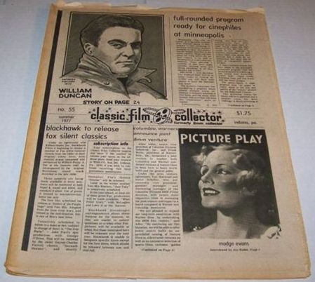 CLASSIC FILM COLLECTOR magazine side cover Issue 55 Summer 1977